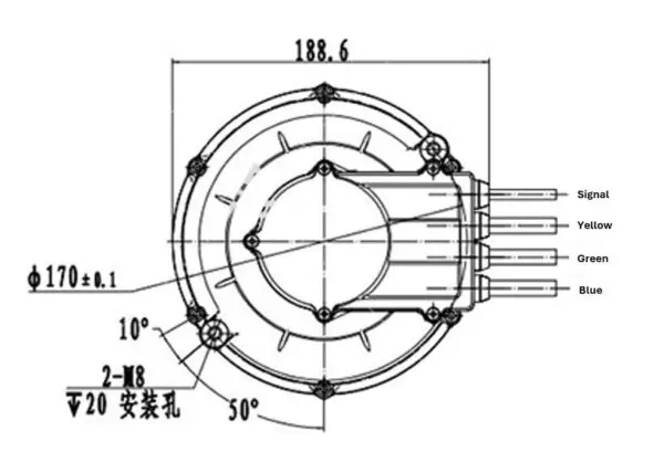 QSD165B-35 V2 5000W-35H-PMSM : Hall Sensor - Image 11