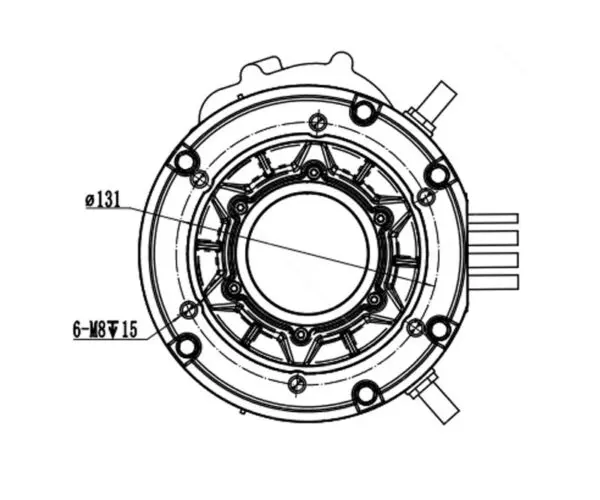 QSJ138J-90 V3 4000W-90H-PMSM : Liquid Cooled with Gearbox - Image 8