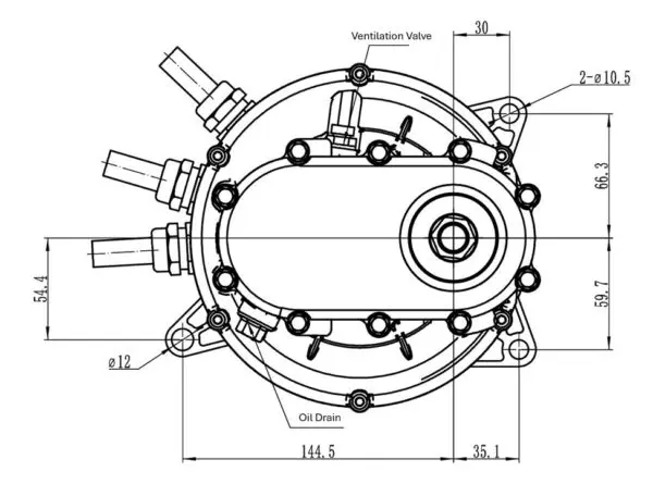 QSJ165B-60 V3 10000W-60H-PMSM : Gearbox, Encoder - Image 6