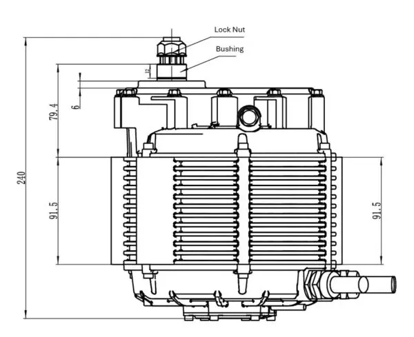 QSJ165B-60 V3 10000W-60H-PMSM : Gearbox, Encoder - Image 7